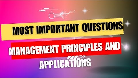 Alert 🚨Most Important Questions Management Principles & Applications||B.Com H||Delhi University