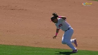 CIN@SF: Panik snares Suarez's sharp grounder