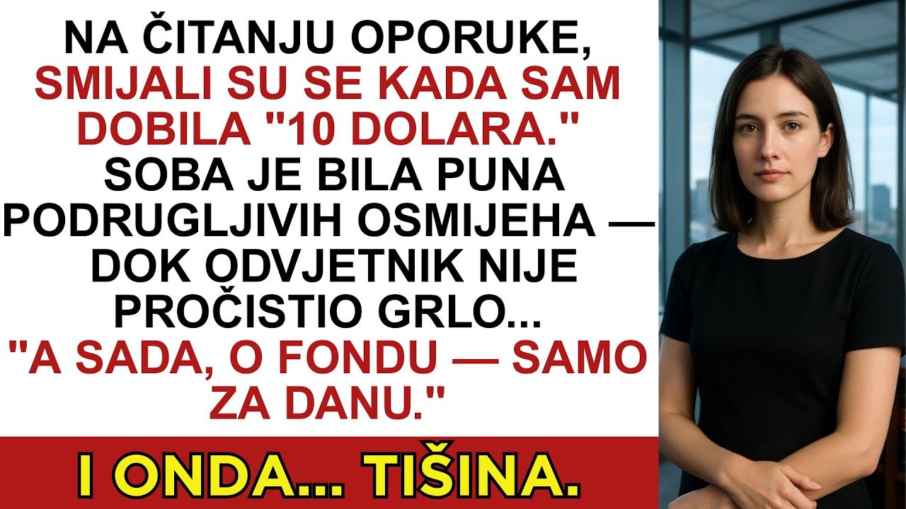 Na čitanju oporuke smijali su se mom nasljedstvu od 10 dolara — dok odvjetnik nije izvadio pismo