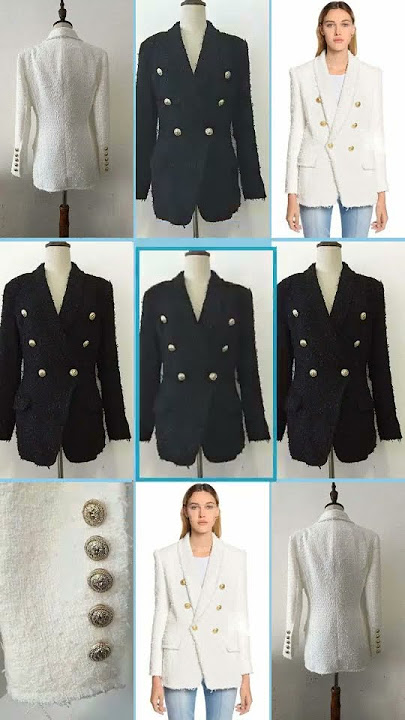 ⚡Buy Shawl Collar Tweed Blazer Women - Casual - Plain-Solid exclusively at LeStyleParfait.com 👈