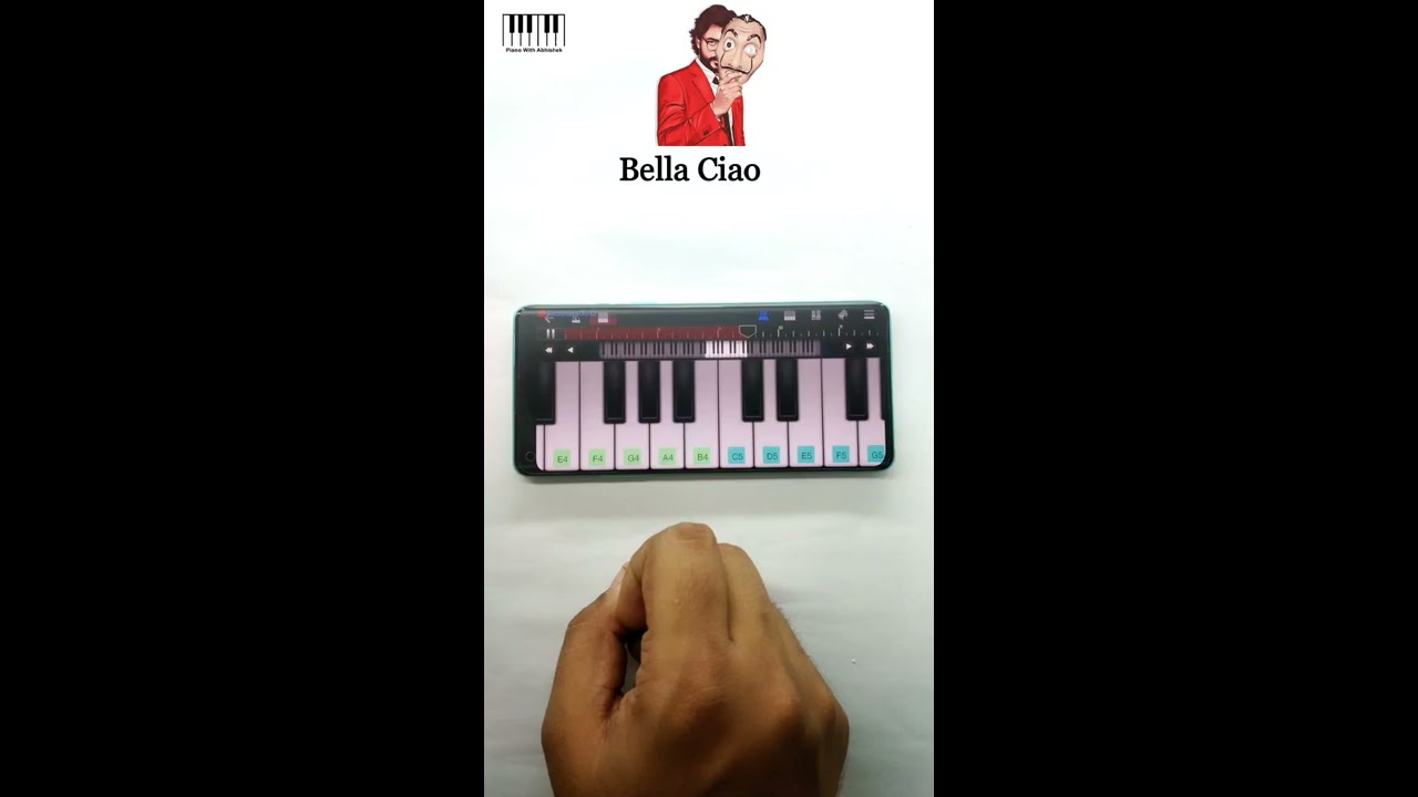 Bella Ciao  Easiest Mobile Piano Tutorial