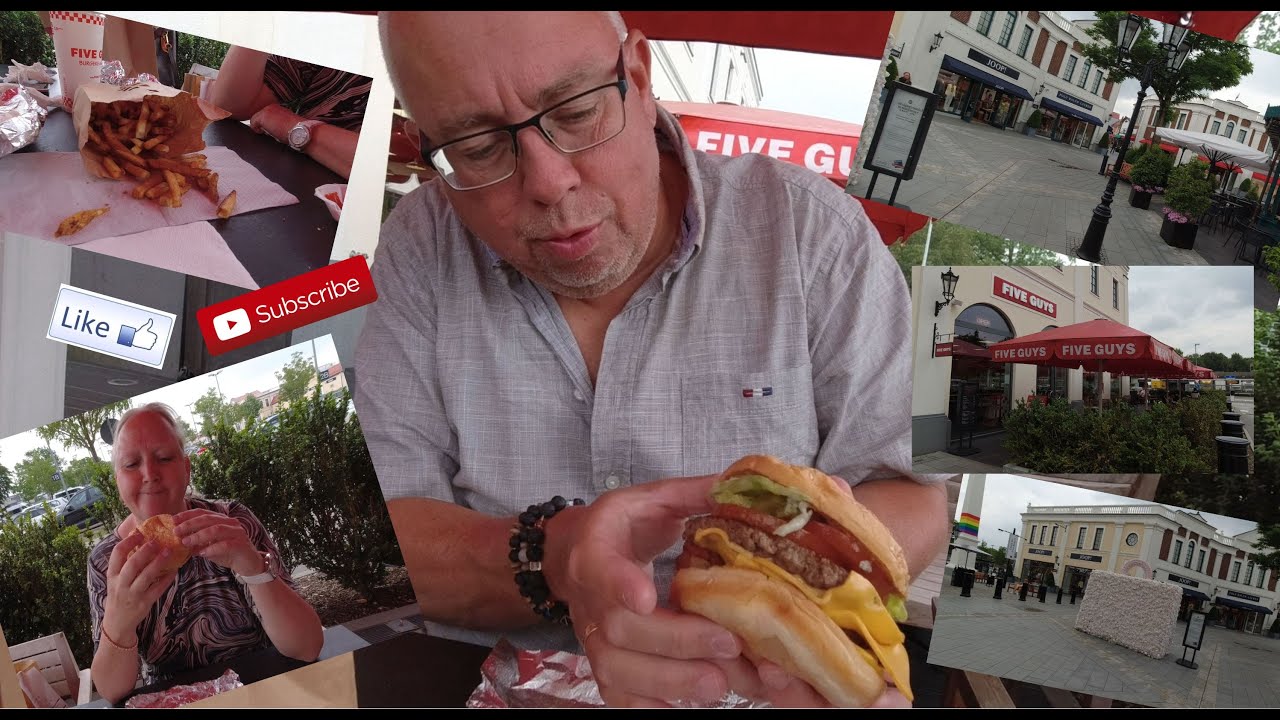 VI ER HOS DESIGNER OUTLET I NEÜMUNSTER OG FÅR OS DE SKØNNESTE 🍔BURGER🍔 MED 🍟FRITTER🍟SIKKE EN TUR😍😍