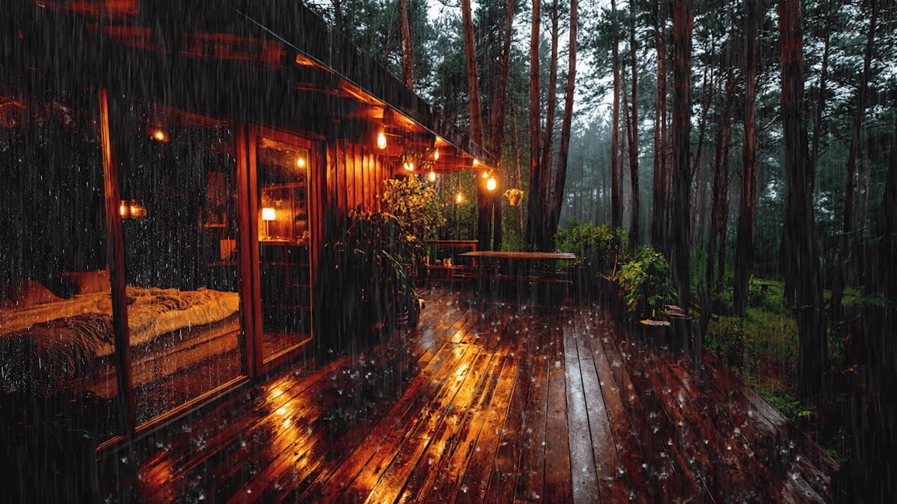 Gentle Night Rain in the Forest 🌧 | Relaxing Ambience for Restful Sleep ...