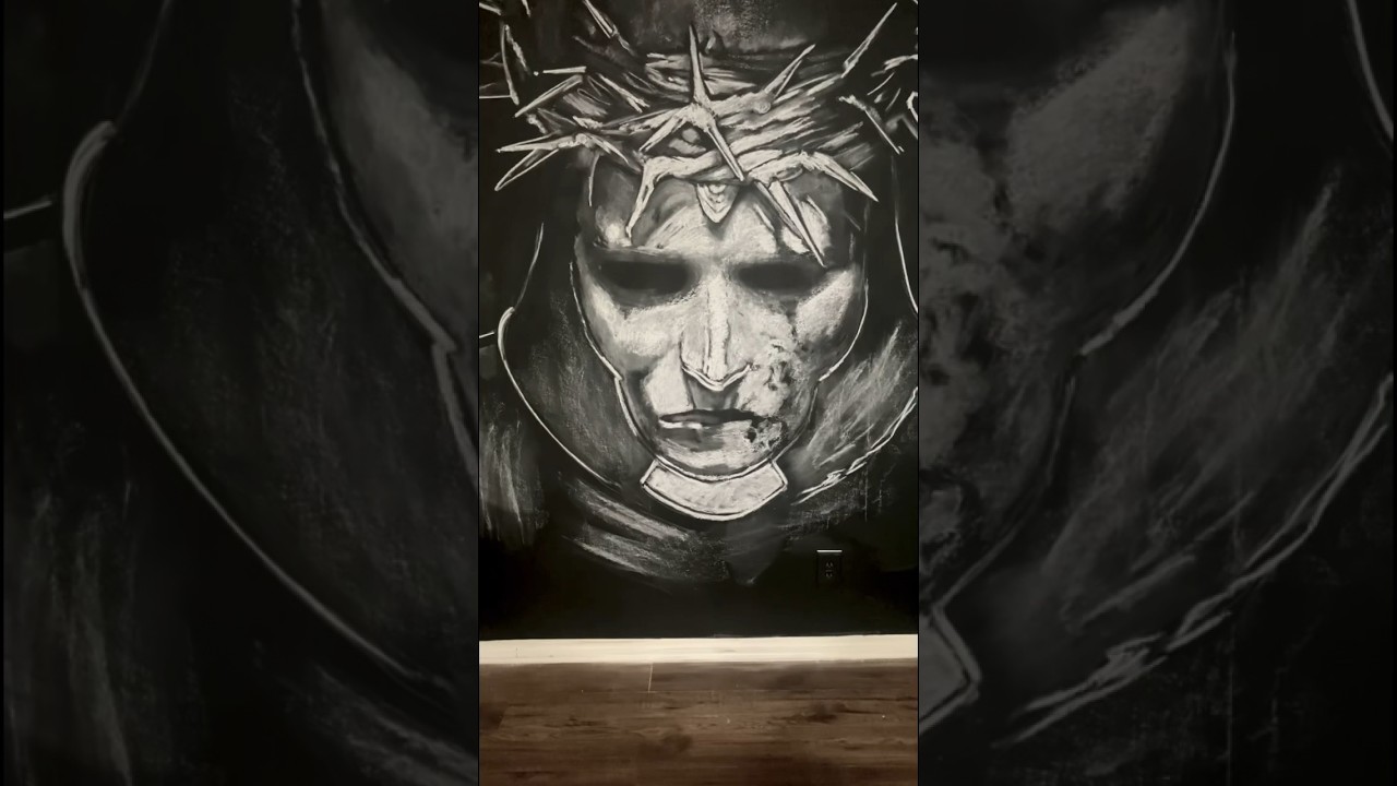 Blasphemous chalk drawing!
