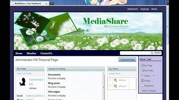 [ Alfresco ECM - customize share ] 6-Intro Page Personal And Customize Page.avi