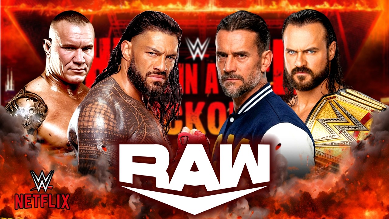 WWE Raw Roman Reigns & Randy Orton vs CM Punk & Drew McIntyre - 04-March-2026
