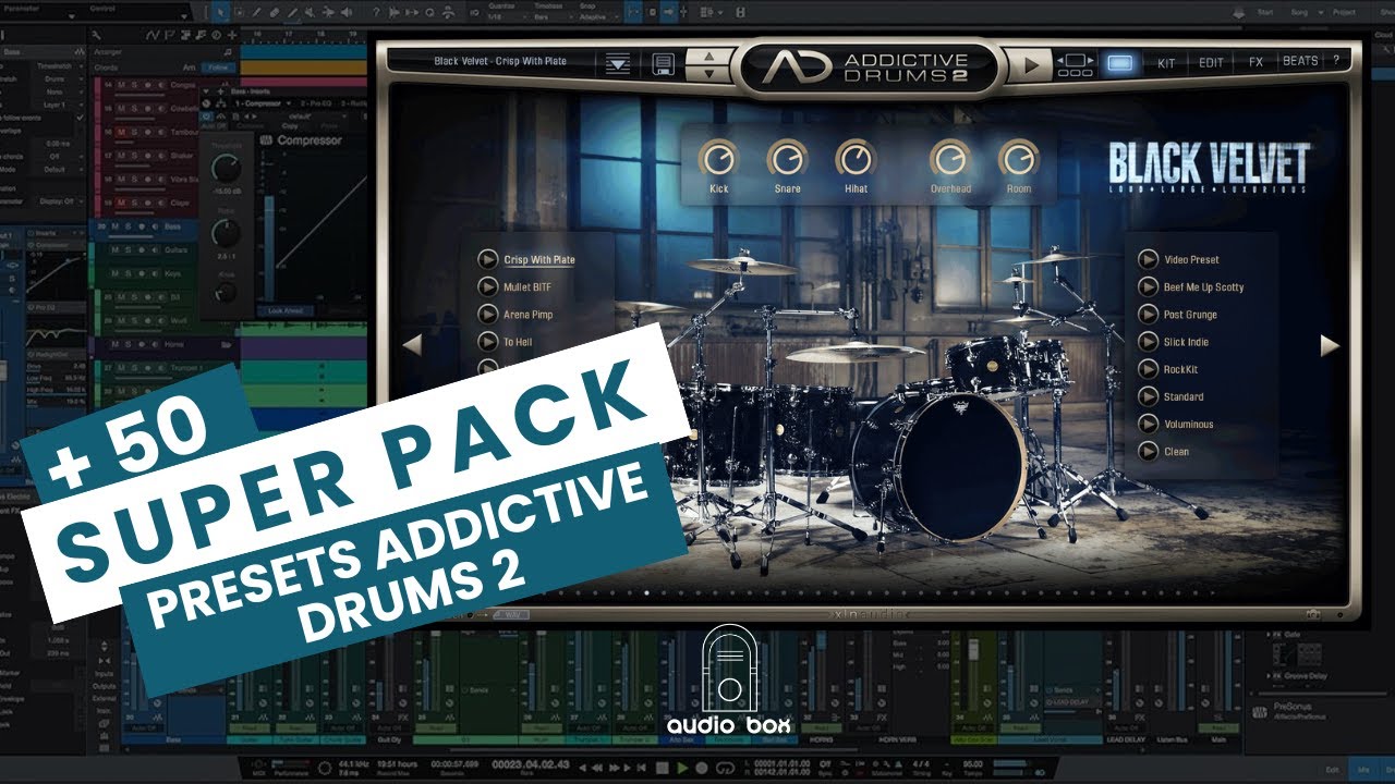 SUPER PACK de PRESETS ADDICTIVE DRUMS 2 - Mais de 50 presets - YouTube