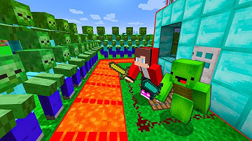Zombies vs The Most Secure House in Minecraft 10 Security Build Hacks (Maizen Mizen Mazien)