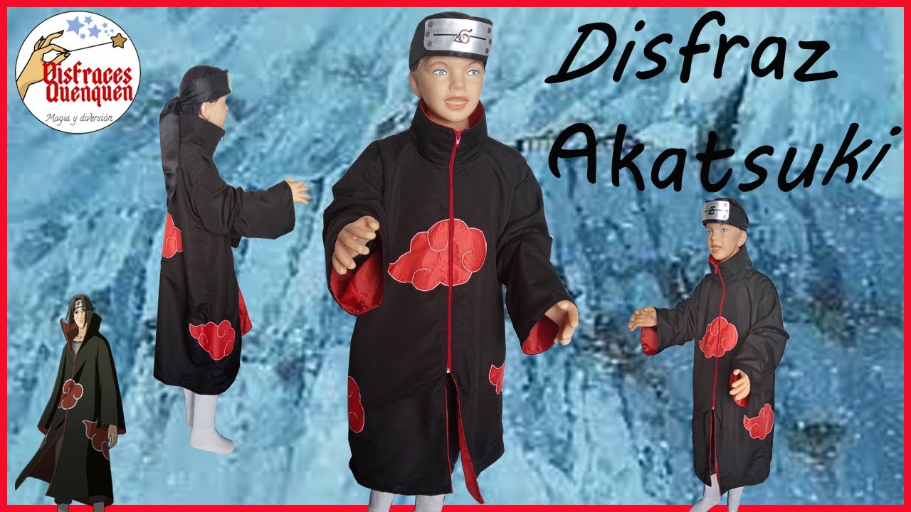 DIY. AKATSUKI (from Naruto) costume. ? How to make EASY Akatsuki Cloak or  Tunic for a child. - YouTube