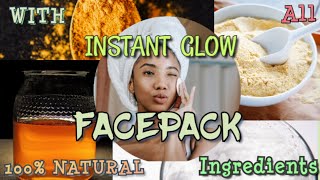 face pack for fair glowing clear skin| INSTANT Glow Face Pack for All Type Of Skins | Tenshis Tales