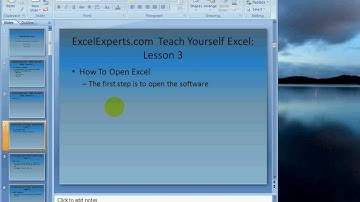ExcelExperts.com - Teach Yourself Excel Lesson How To Open Excel  - How To Open Excel