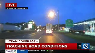 Tracking morning road conditions on I-95 near New Haven
