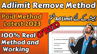 How to remove ad limit from AdSense | Ad limit adsense solution 2023 | Ad Limit kaise hataye ufixbot