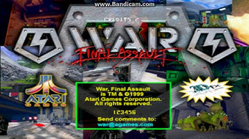 WAR  FINAL ASSAULT - ATARI 3DFX - ATTRACT MODE - 1080p 1600x900 widescreen Mame189ui64 2017