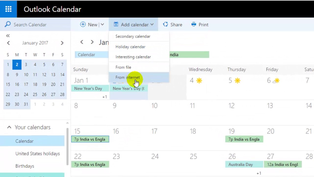 import ics to outlook 2010