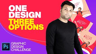Graphic Design Challenge - One Banner Three Option in Photoshop 2020 - #10BajeWalaidea
