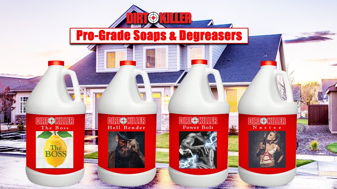 Dirt Killer Pro Grade Pressure Washer Soaps & Degreasers Sample Pack
