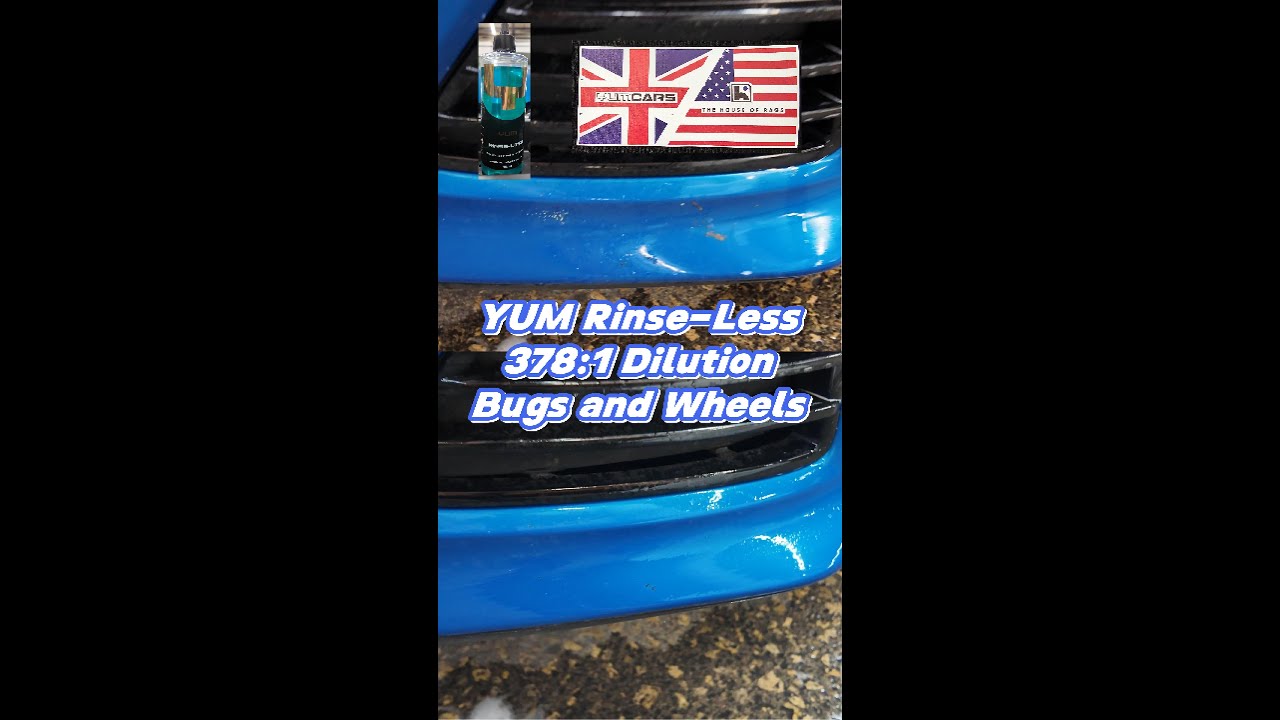 YUM Rinse-Less 378:1 dilution Melts Bugs and Works Wonders on Wheels
