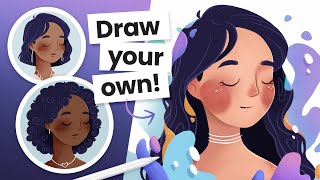 How To Draw A Colorful Cartoon Face • Step-by-step tutorial screenshot 4