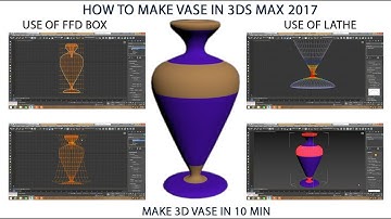 3Ds Max 2017 Tutorial - Lathe Command - How to Make Vase [Urdu] by H2 3D