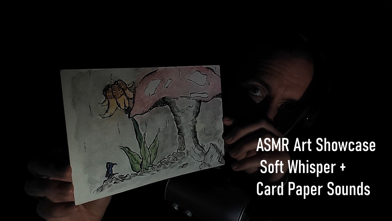 ASMR Art Showcase Soft Whisper + Card Paper Sounds