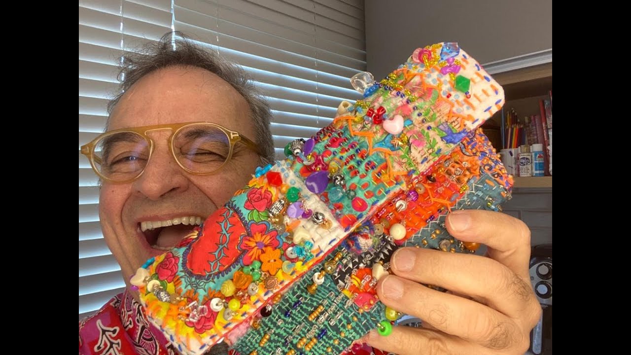 Carteira Bordada com Pedrarias/DIY Manual Embroidered Wallet/Afonso Franco