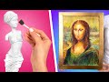 How To Make Real Art Masterpieces || Antique Barbie Doll Statue And Mona Lisa