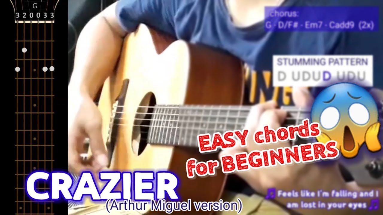 CRAZIER *Super Easy Chords* with STRUMMING JC Guitar Chords Chordify