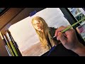 Cinematic Watercolor Portrait Painting