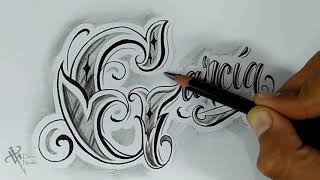 Como Dibujar Lettering Malandro GARCÍA 🦢 Drawing lettering #lettering #letteringmalandro #tattoo