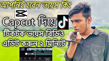 নিজের ভয়েসে টিকটক বিডিও বানানো শিখুন | voice video editing | voice editing | capcut edit tutorial