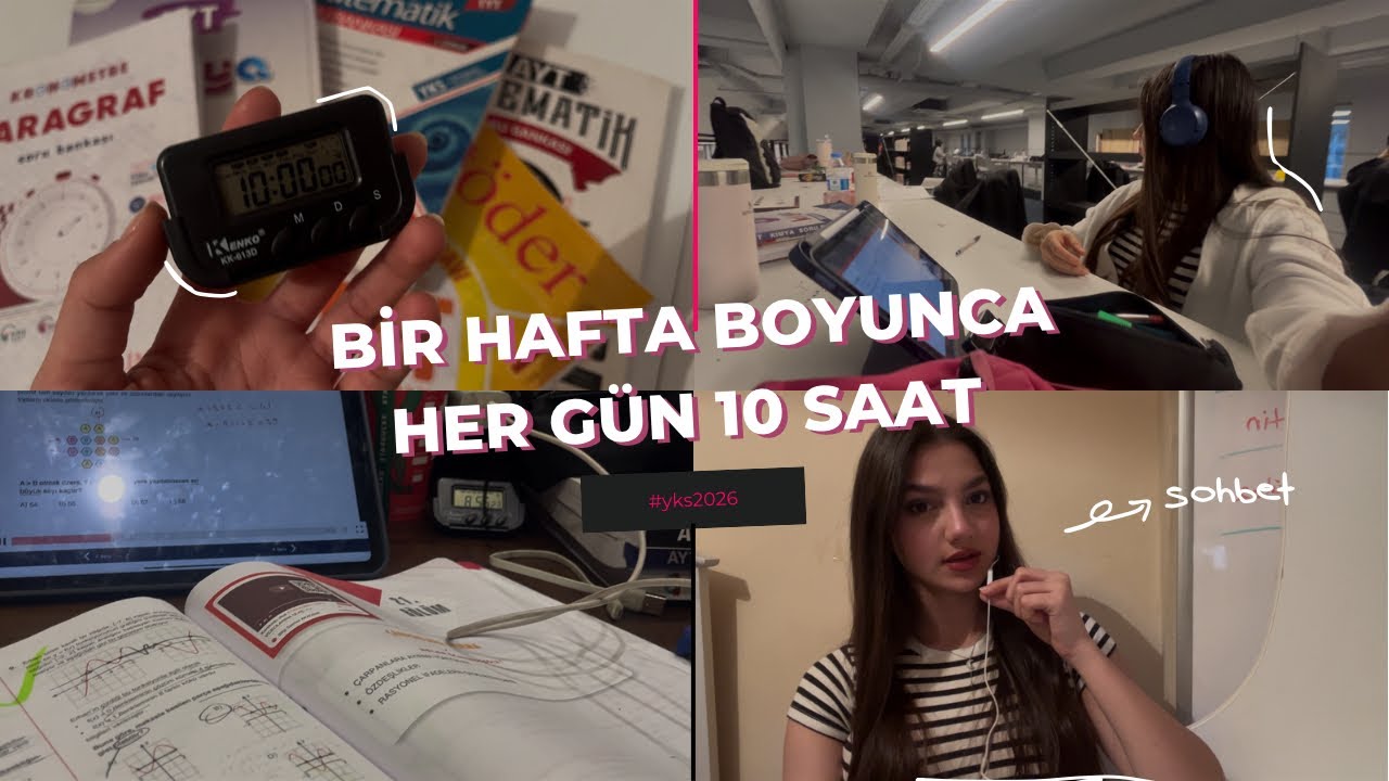 HER GÜN 10 SAAT ÇALIŞMAYI DENEDİM!!!!! #yks2026 
