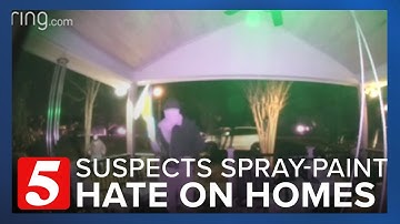 Suspects sought after spray-painting swastikas and hate messages onto five homes in Sylvan Park