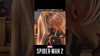 Miles Meet Black Cat For First Time 😂😂😂 | Spiderman 2 PS5 | #spiderman2 #ironman #marvel