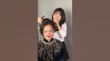 Công Thức Búi Tóc Bà Sui Mặt Vuông. Tú Phương Academy