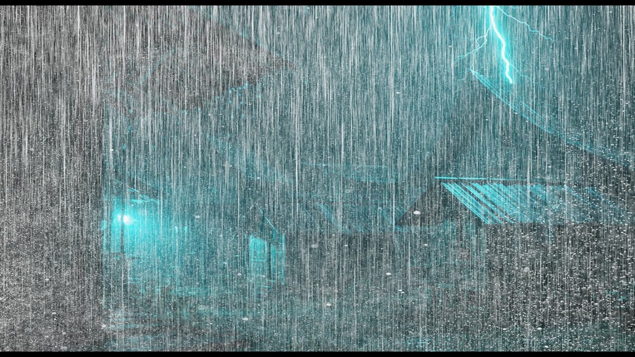 Rain noises for sleep – Heavy Rain on Remote Path with Gentle Thunder for Mind Healing