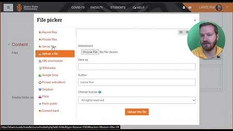 Moving a File from Course Page to Moodle Folder