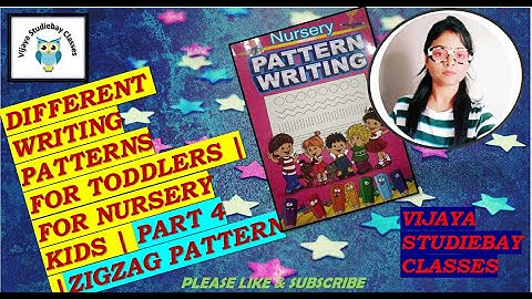 DIFFERENT WRITING PATTERNS FOR TODDLERS | ZIGZAG PATTERN | PART 4 | WRITING PATTERN FOR NURSERY KIDS