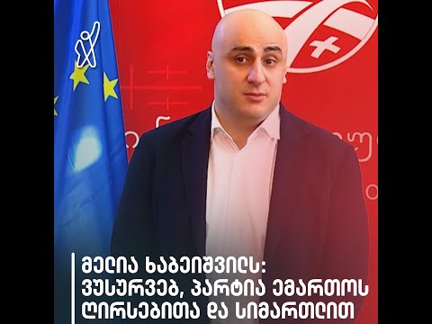 მელია ხაბეიშვილს: ვუსურვებ, პარტია ემართოს ღირსებითა და სიმართლით