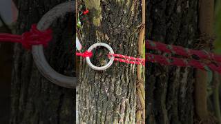 Strong Rope Knot for Metal Ring! | Easy Camping & Survival Knot Tutorial #survival #lifehacks #rope