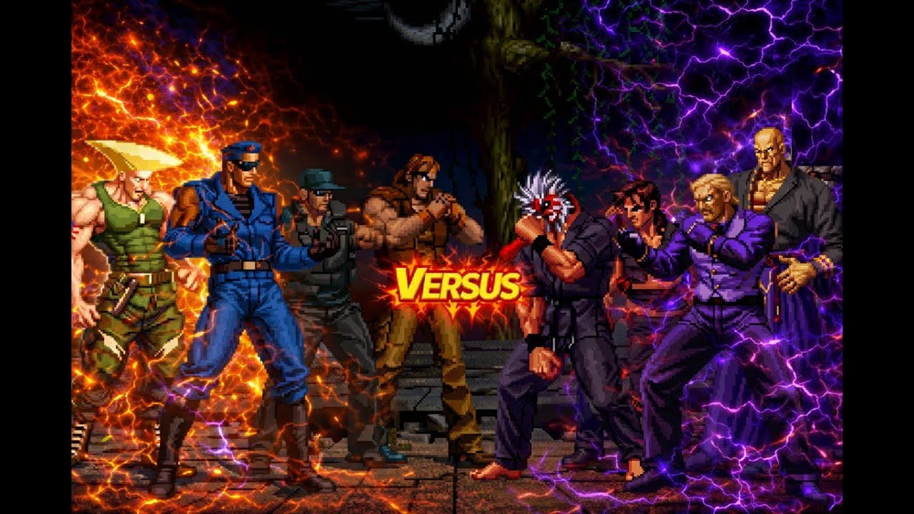 [KOF Mugen] Ralf, Heidern, Clark, Guile vs Shin-Karate, Howard, Syo, Geese [ 4vs4 ]