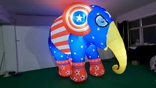 USA Inflatable Balloon Elephant with blower for Visual Feast Stage Decoration