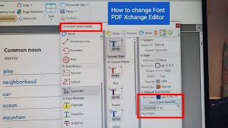 How to change edit Font, Font Size, Font Color PDF Xchange Editor