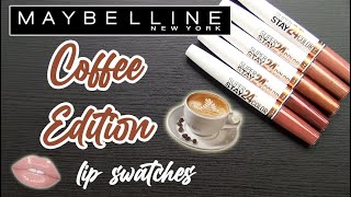 Maybelline Superstay Matte Ink Coffee Edition | Fall lipsticks | Maskproof Lipsticks!