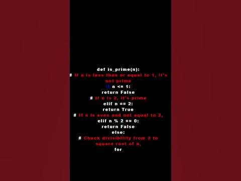 Prime number check in python how to check prime number in python#shorts ...