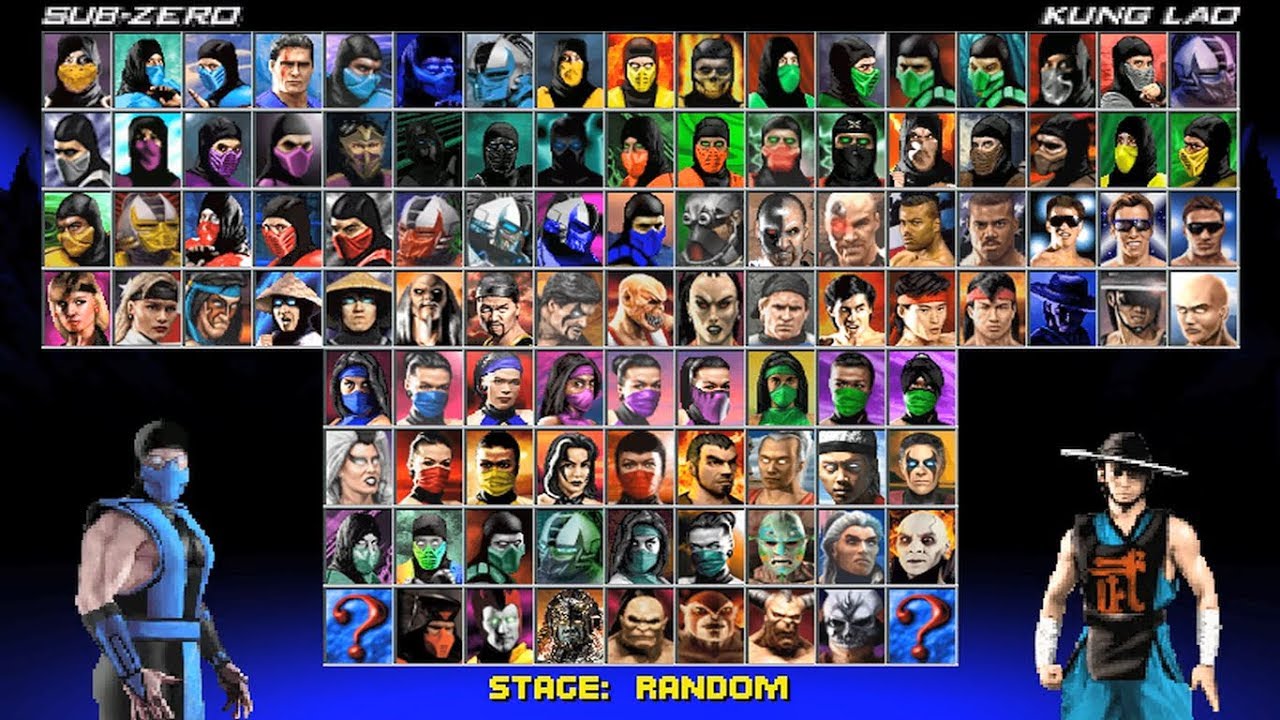 mortal kombat trilogy roster