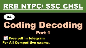 Coding Decoding Part 1 || Logical Reasoning || RRB NTPC / SSC CHSL || Abhishek Sachan || #caandlr