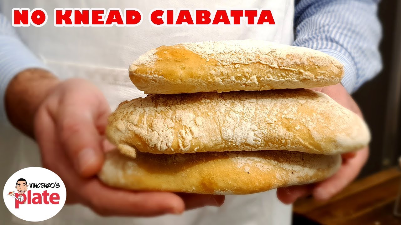 Easy No Knead CIABATTA BREAD at Home | Vincenzo