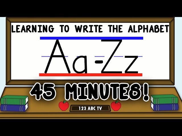 How to Write Letters A-Z – Learning to Write the Alphabet for Kids – Uppercase and Lowercase Letters class=