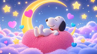 Peaceful Sleep In 3 Minutes with SNOOPY 🎹 Gentle Piano Music & Tranquil Nighttime Atmosphere